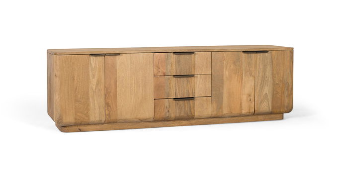GINER Y COLOMER Mueble TV de madera de mango color Natural